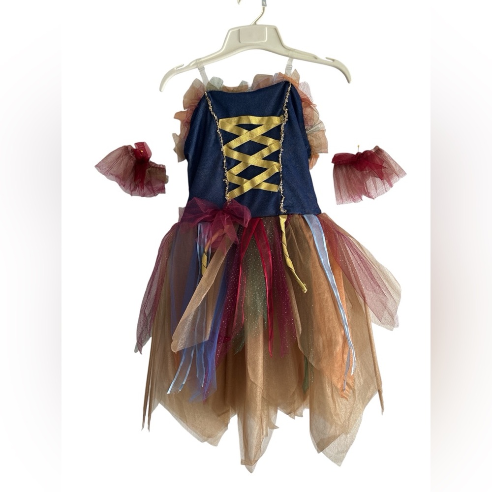 Marcia Child’s Dance Costume with Gold Accents and arm bands